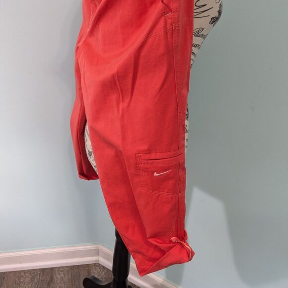 NIKE Womens Capri Crops Coral Athletic Convertible Golf Crop Size Medium 8-10 - Picture 3 of 6